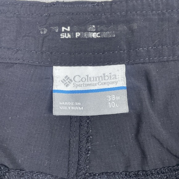 Columbia Mens Cargo Shorts 36W Black Outdoor Hiking Sun Protection - Picture 4 of 10